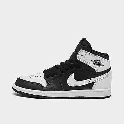 Nike Little Kids' Air Jordan Retro 1 High Og Casual Shoes In Black/white/white
