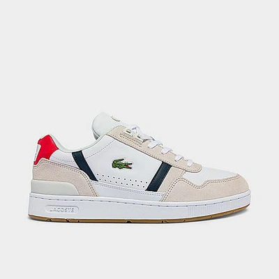 Lacoste Men's T-clip Casual Shoes In White/navy/red