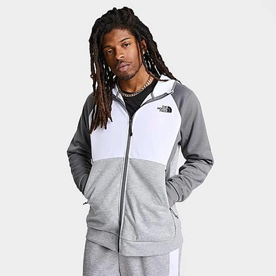 The North Face Inc Men's Kaveh Full-zip Hoodie In Tnf Light Grey Heather/tnf White