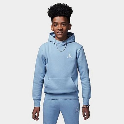 Nike Jordan Kids' Mj Essentials Pullover Hoodie In Blue Grey