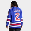 MITCHELL AND NESS MITCHELL AND NESS MEN'S BLUE LINE BRIAN LEETCH NEW YORK RANGERS NHL 93-94 HOCKEY JERSEY SIZE 2XL 100