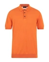 Roberto Collina Man Sweater Orange Size 40 Cotton In Orange