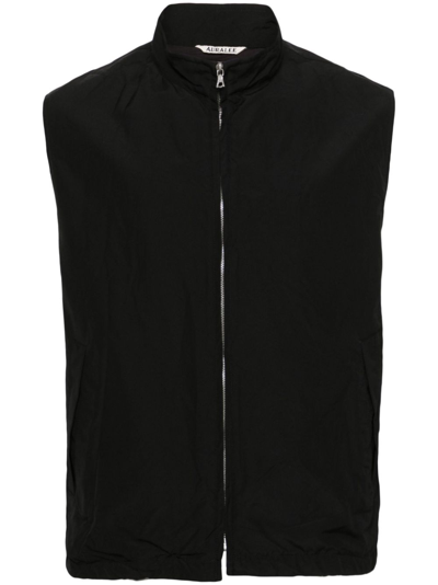 Auralee High Count Wool Vest In Black