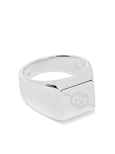 Gucci Siegelring Mit Gg In Silver