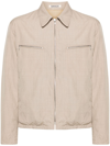 Auralee Neutral High Count Wool Shirt Jacket In Neutrals