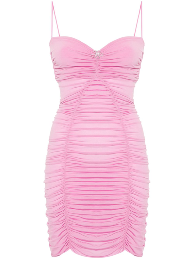 Margherita Maccapani Elena Ruched Minidress In Pink