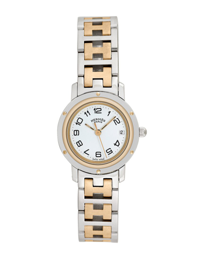 Hermes Hermès Women's Clipper Watch, Circa 2000s (authentic ) In Metallic