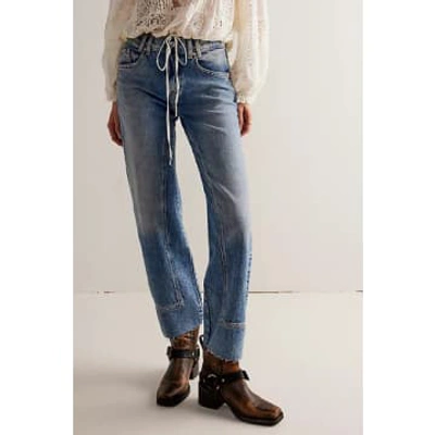 Free People We The Free Risk Taker Mid-rise Jeans In Multi