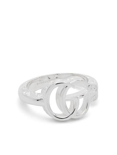 Gucci Sterling Silver Gg Marmont Ring