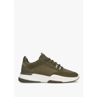 Mallet Mens Elmore Trainers In Khaki Reflect In Neutrals