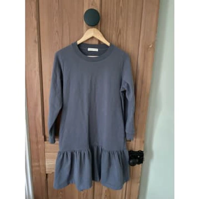 Beaumont Organic Polly Dress In Pewter Size M In Blue