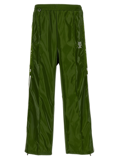 DOUBLET LAMINATE TRACK PANTS GREEN
