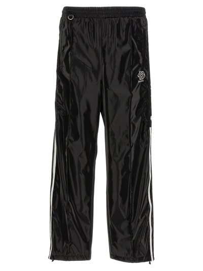 DOUBLET LAMINATE TRACK PANTS WHITE/BLACK