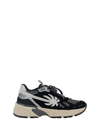 Palm Angels The Palm Black Grey Leather Runner Sneakers