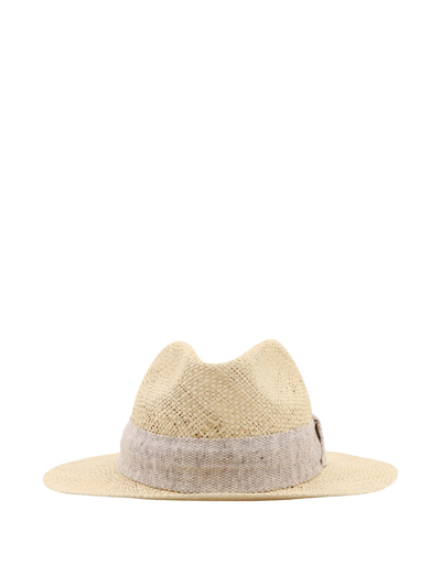 Kiton Straw Panama Hat In Beige