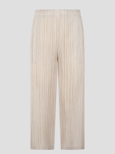 Issey Miyake Thicker Bottoms 1 Trousers In Cream