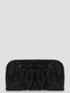 Benedetta Bruzziches Elegant Large Black Rhinestone Evening Bag For Ceremony