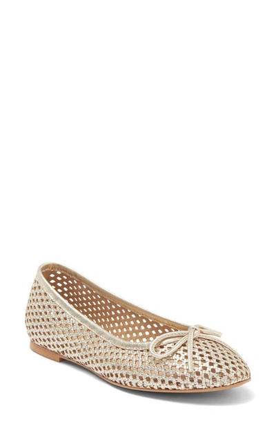 Bruno Magli Janina Woven Flat In Gold