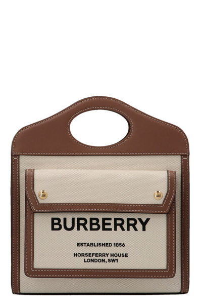 Burberry Pocket Crossbody Bag In Brown