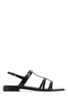 Gucci Divine Leather Slingback Sandals In Black