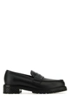 OFF-WHITE OFF WHITE MAN BLACK LEATHER MILITARY LOAFERS