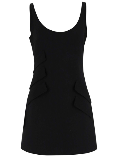 Versace Sleeveless Mini Dress In Nero