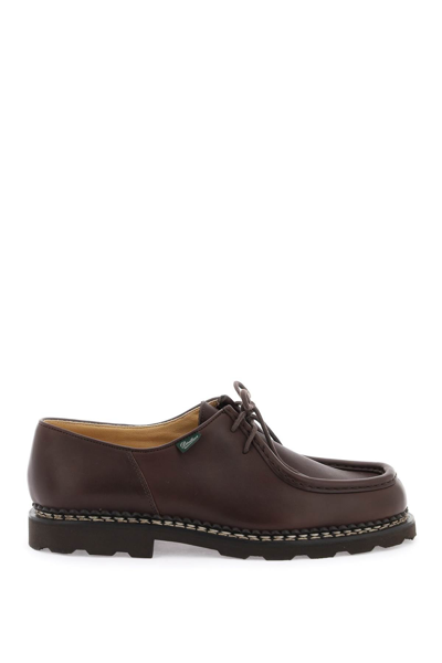 Paraboot Leather Michael Derby Shoes Men In Brown