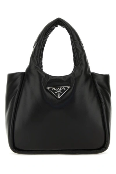 Prada Woman Black Nappa Leather Handbag