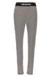 Rabanne Monogram Print Slim Fit Stretch Leggings In Multicolor
