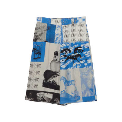 Gucci Graphic Printed Shorts In Blue