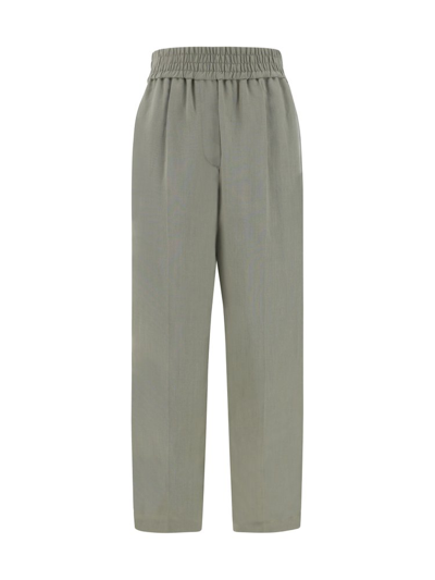 Brunello Cucinelli Straight Leg Trousers In Green