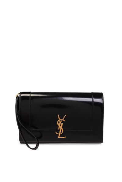 Saint Laurent Cassandre Flap Pouch In Black