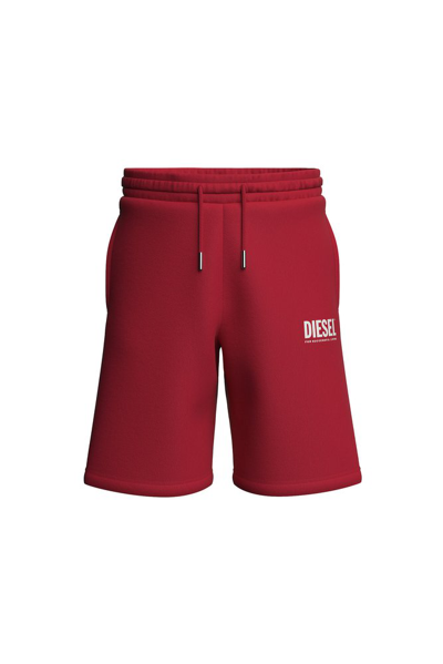 Diesel Kids Lpensiu Di Logo Printed Drawstring Shorts In Red