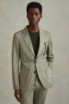 Reiss Sage Crawford Slim Fit Cotton Blend Single Breasted Blazer