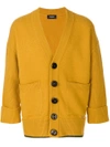 DSQUARED2 DSQUARED2 OVERSIZED BUTTON CARDIGAN - YELLOW,S71HA0779S1497012255110