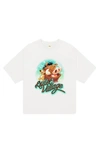 Museum Of Peace And Quiet Museum Of Peace & Quiet X Disney Kids' 'the Lion King' Quiet Village Airbrush Cotton Graphic T-shirt In White