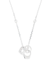 Gucci Sterling Silver Diagonal Interlocking G Necklace In Silver