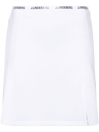 J. Lindeberg Keisha A-line Miniskirt In White