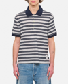 THOM BROWNE LINEN STRIPED POLO