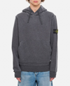 Stone Island Felpa In Cotone Con Stemma Della Bussola In Grey