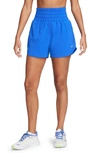 Nike Women's One Dri-fit Ultra High-waisted 3" Brief-lined Shorts In Blue