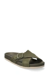 Mephisto Kennie Platform Slide Sandal In Loden