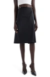 GIVENCHY VOYOU BELTED TAFFETA WRAP SKIRT