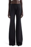 Givenchy Voyou Wool Blend Flare Leg Pants In Black
