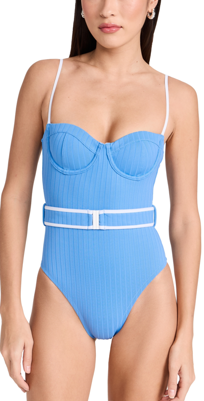 Solid & Striped The Spencer One Piece Mariana Blue