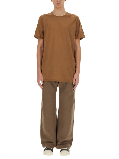 Rick Owens Drkshdw Tommy Organic Cotton T-shirt In Brown