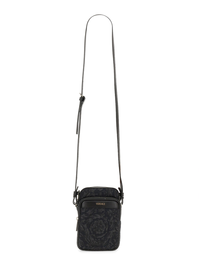 Versace Shoulder Bag "athena Baroque" In Black