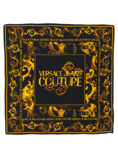 Versace Jeans Couture Silk Scarf In Multicolour