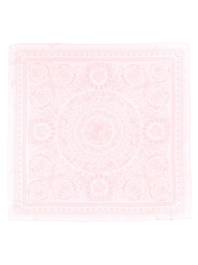 Versace Silk Scarf In Pink