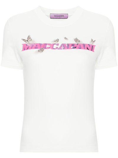 Margherita Maccapani Logo-print Cotton T-shirt In White